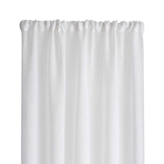 Linen Sheer 52"x84" White Curtain Panel