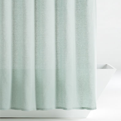 View Iceberg Green Linen Shower Curtain details