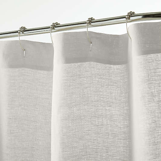 EUROPEAN FLAX ™-Certified Pebble Grey Shower Curtain