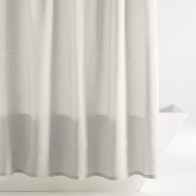 EUROPEAN FLAX ™-Certified Pebble Grey Shower Curtain