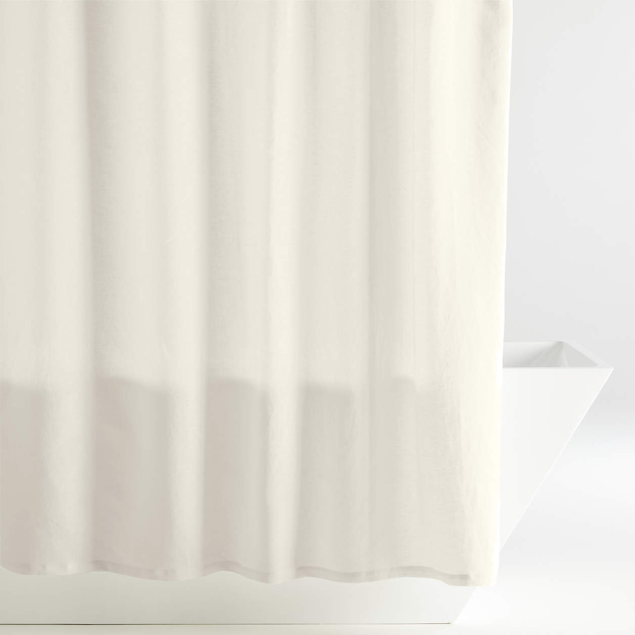 White Linen Shower Curtain Crate & Barrel