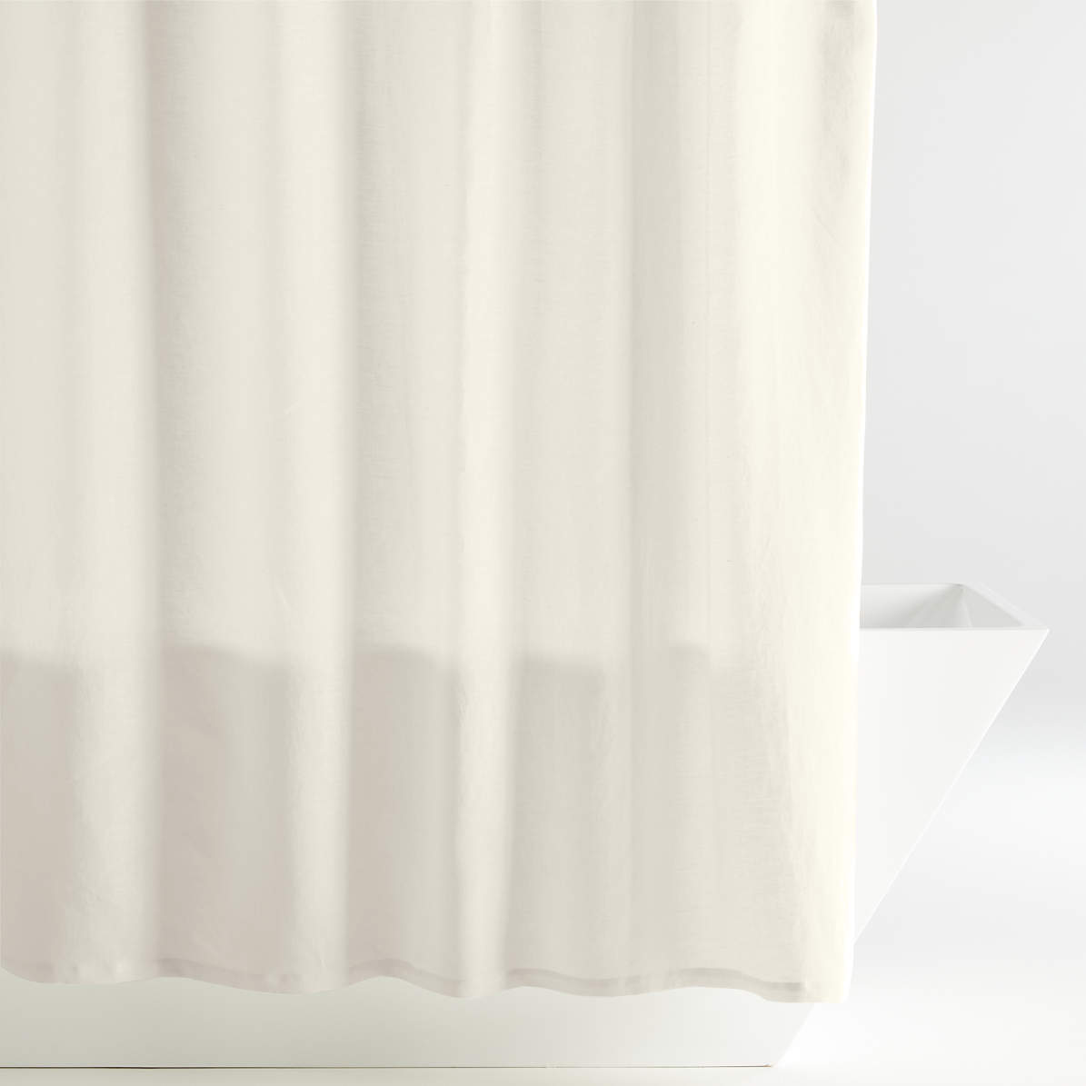 White Linen Shower Curtain Reviews Crate Barrel