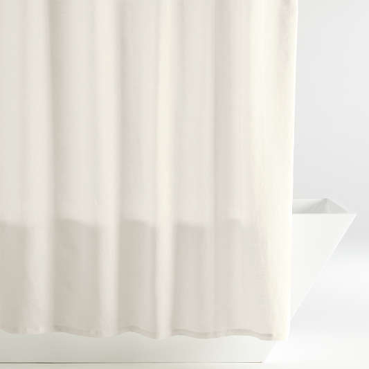 White Shower Curtains Crate & Barrel