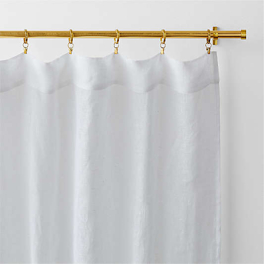 White European Flax ™-Certified Linen Sheer Window Curtain Panel 52"x84"