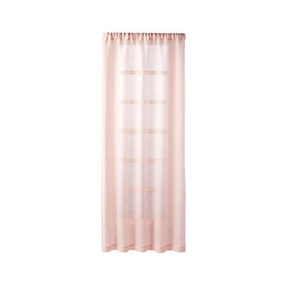 Linen Sheer Peach Curtain Panel 52 X96, Peach Sheer Curtain Panels