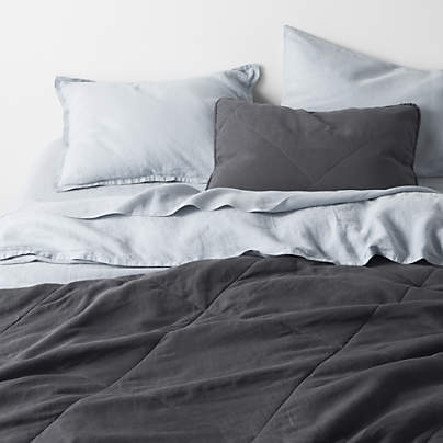 EUROPEAN FLAX ™-Certified Linen Midnight Navy King Quilt