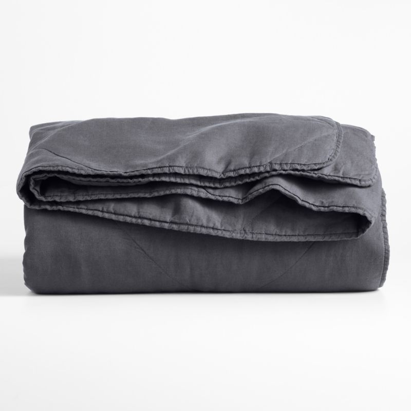 EUROPEAN FLAX ™-Certified Linen Midnight Navy Full/Queen Quilt