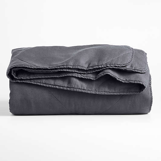 EUROPEAN FLAX ™-Certified Linen Midnight Navy King Quilt