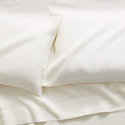 Pure Linen Warm White Standard Pillowcases Set Of 2 Reviews Crate And Barrel Canada Pure Linen Warm White Standard, Pure Linen Bedding Canada