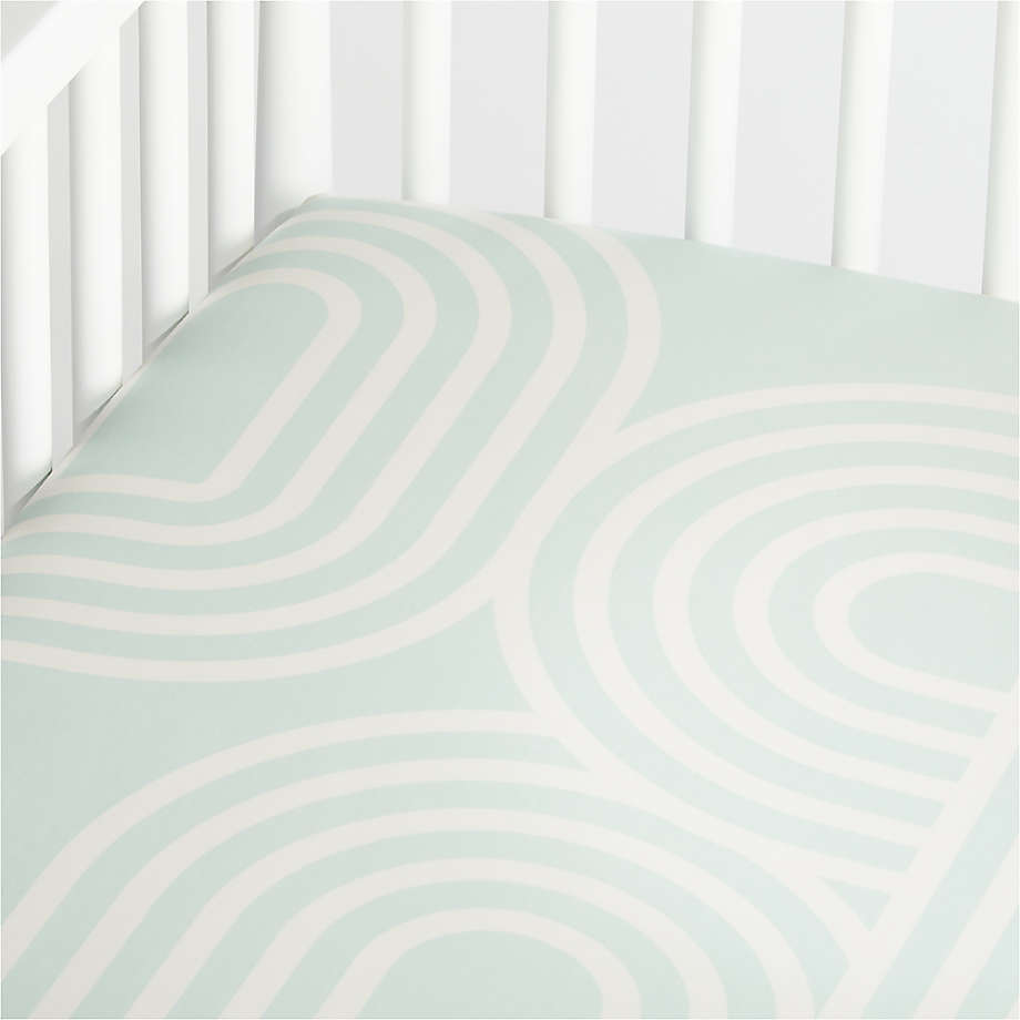 Linework Baby Crib Fitted Sheet + Reviews Crate & Kids
