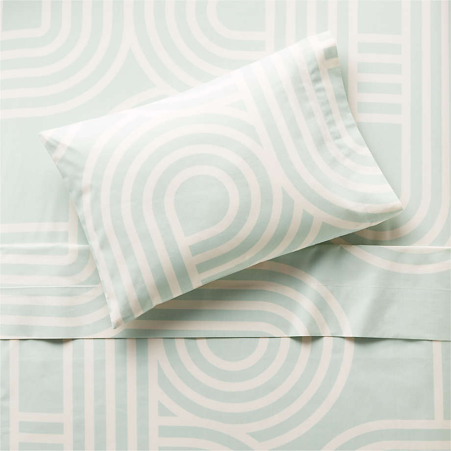 Organic Linework Toddler Sheet Set + Reviews Crate & Kids