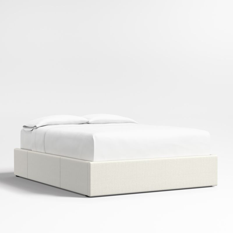 Ivory King Upholstered Storage Bed Base
