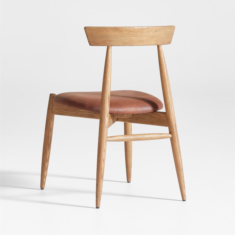 Linus Brown Leather Dining Chair by Laura Kim - image 7 of 9