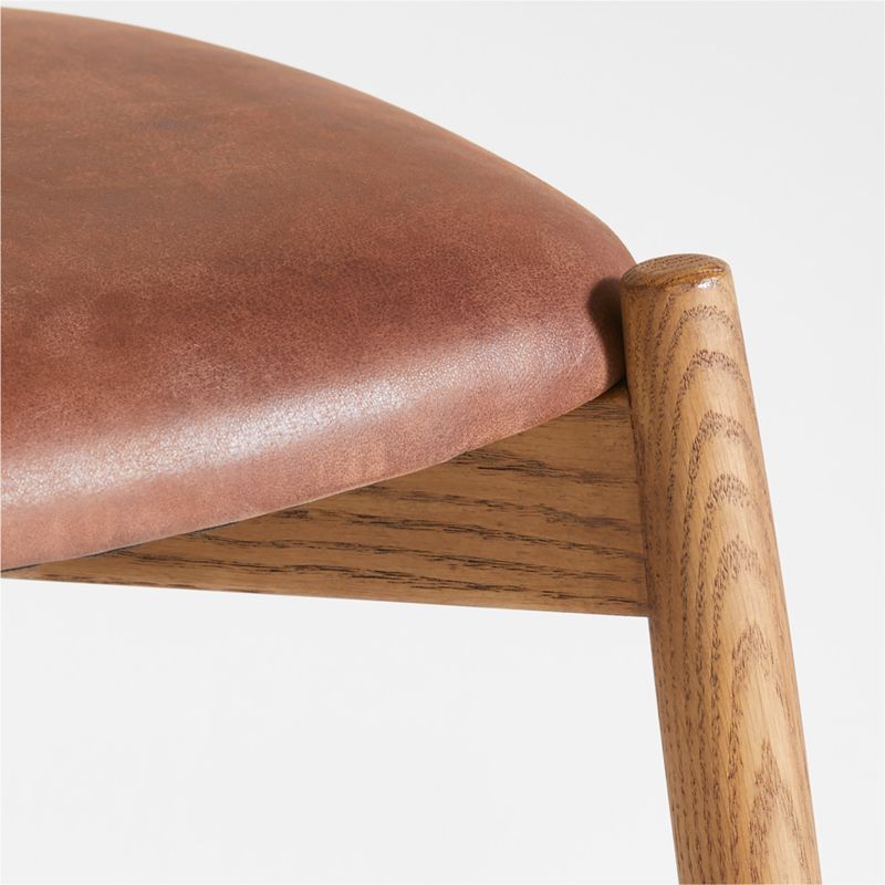 Linus Brown Leather Dining Chair by Laura Kim - image 8 of 9