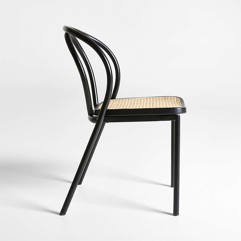 Metal and cane online chair