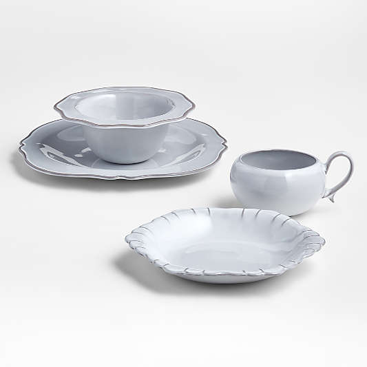 Lira 4-Piece White Porcelain Place Setting