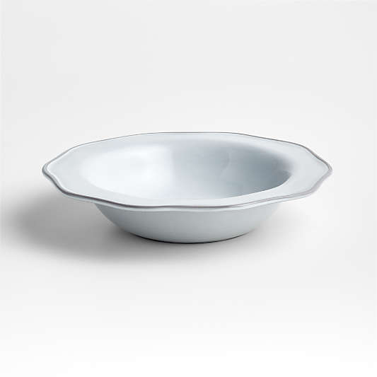 Lira White Porcelain Low Bowl