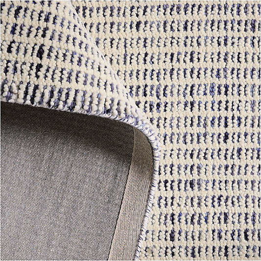Lisbon Wool Blue Handwoven Rug Swatch 12"x18"