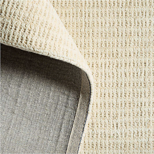 Lisbon Wool Ivory Handwoven Rug Swatch 12"x18"