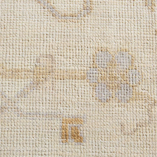 Lisse Wool Traditional Hand-Knotted Ivory Area Rug 9'x12'