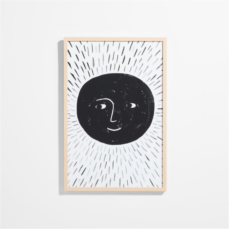 Listening Moon Large Framed Wall Art Print - image 0 of 11