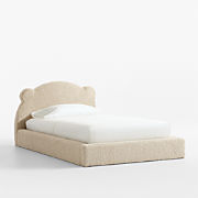 Little Bear Cream Sherpa Kids Twin Bed