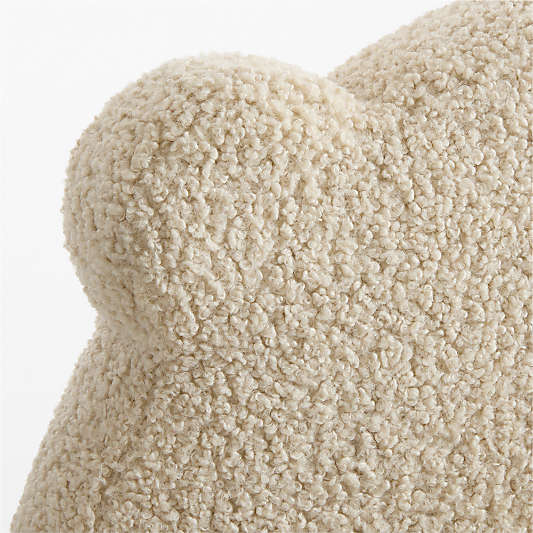 Little Bear Cream Sherpa Toddler Bed