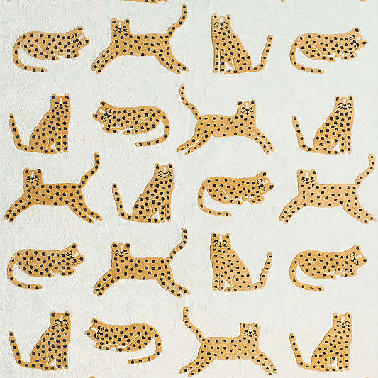 Little Leopards Wool Kids 12"x18" Rug Swatch