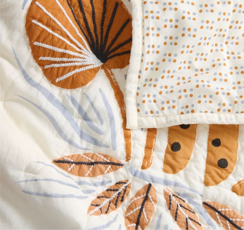 Little Leopards Organic Cotton Baby Crib Quilt - image 6 of 8