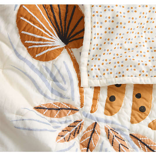 Little Leopards 100% Organic Cotton Baby Crib Quilt