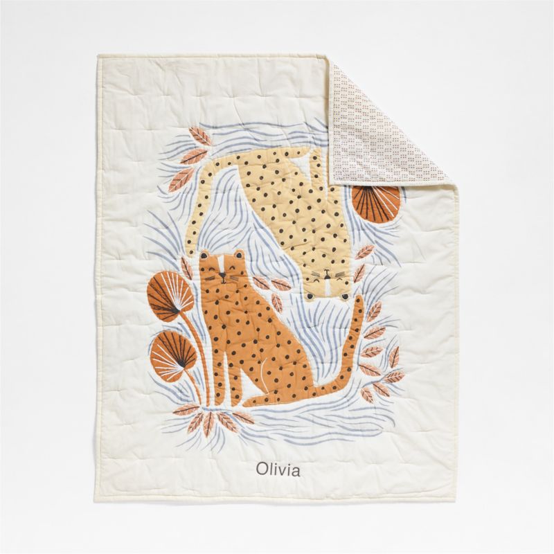 Little Leopards Organic Cotton Baby Crib Quilt - image 3 of 8