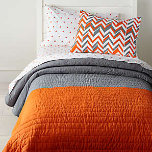 orange and grey duvet covers