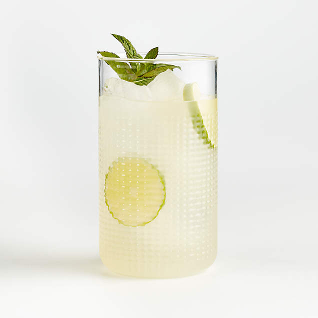 Fluted Acrylic Highball Glass + Reviews Crate & Barrel