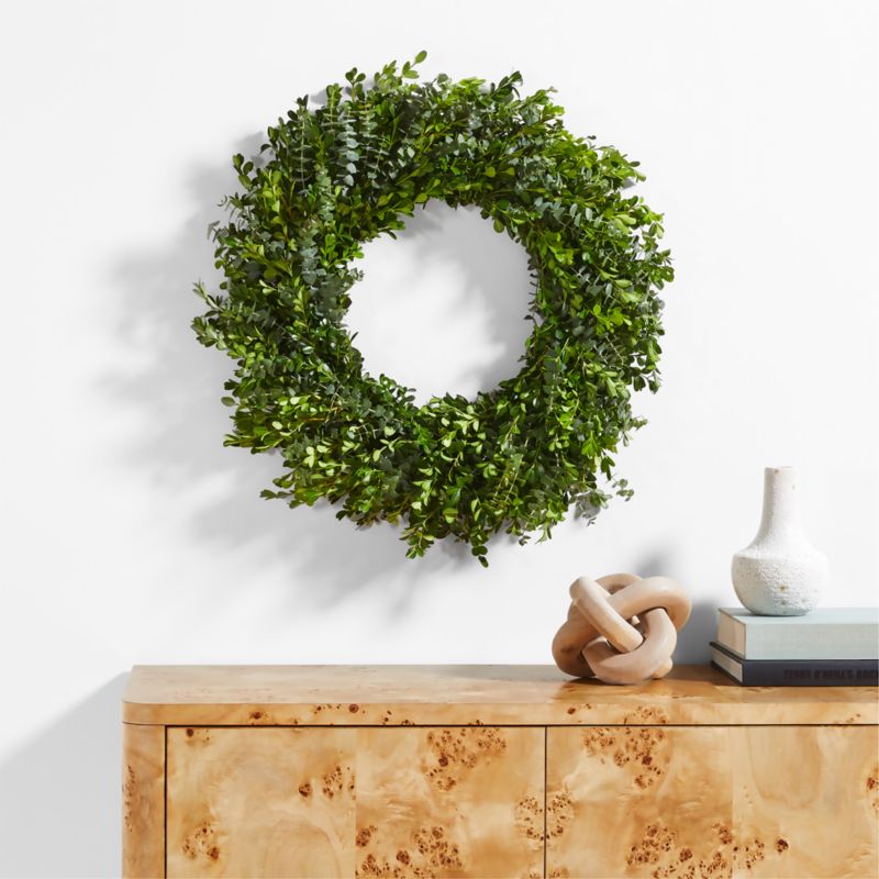 Live Boxwood & Baby Blues Wreath 24" - image 2 of 5