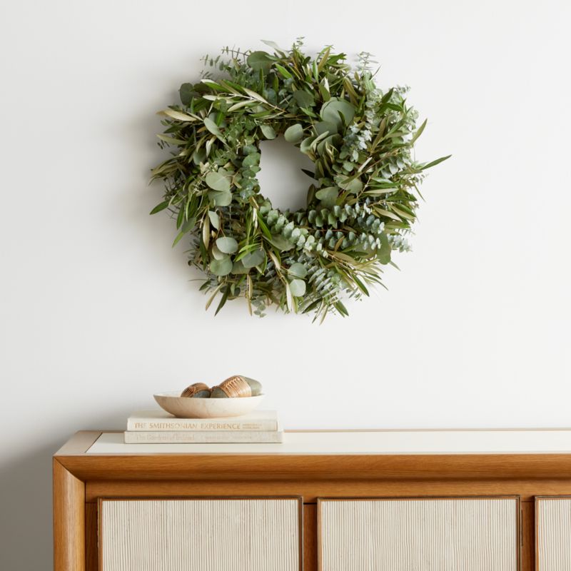 Live Eucalyptus & Olive Wreath 20" - image 1 of 4