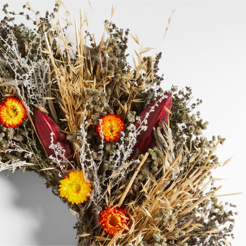 Live Fall Strawflower Wreath 22" - image 2 of 4