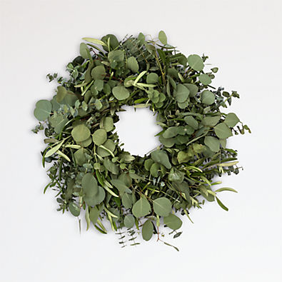 View Live Eucalyptus & Olive Wreath 20" details