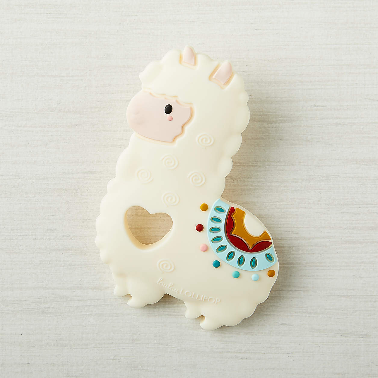 Loulou Lollipop Llama Silicone Baby Teether + Reviews Crate & Kids