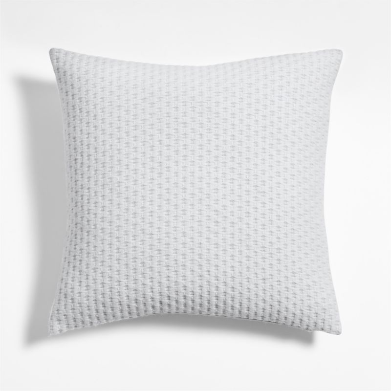 Llama Wool and Organic Cotton Blend Textured 20"x20" Light Grey Throw Pillow Cover - image 0 of 6