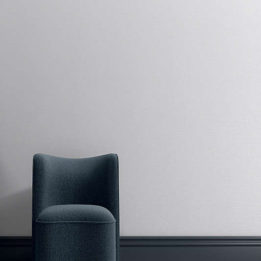 Loom Fog Grey Linen Wallpaper