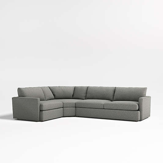 Lounge 3-Piece Wedge Sectional Sofa