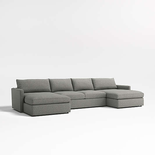 Lounge 3-Piece U-Shaped Sectional Sofa with Right-Arm Storage Chaise