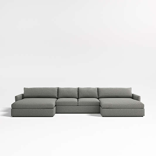 Lounge 3-Piece Double Chaise Sectional Sofa