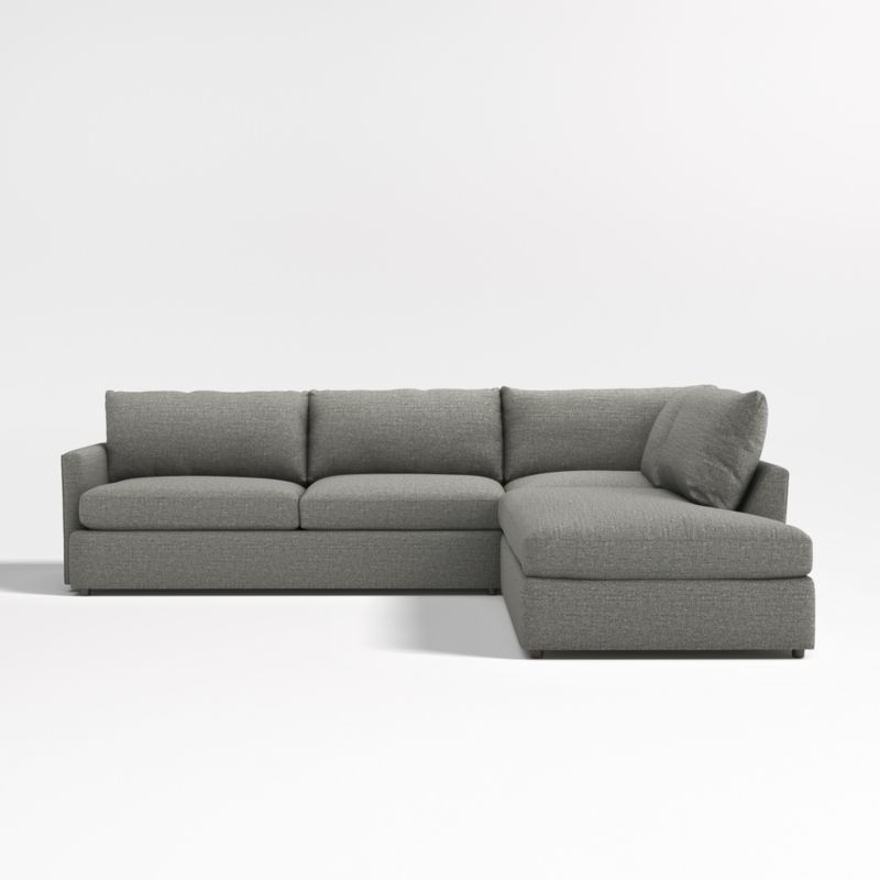 Lounge 3-Piece Right-Arm Bumper Sectional Sofa + Reviews | Crate & Barrel