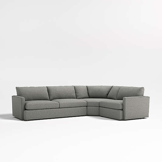 Lounge 3-Piece Wedge Sectional Sofa