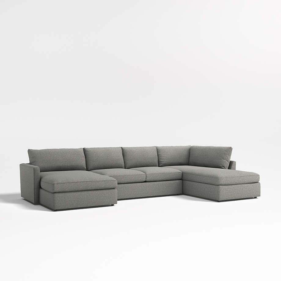 Lounge 3 Piece U Shaped Sectional Sofa with Right Arm Corner