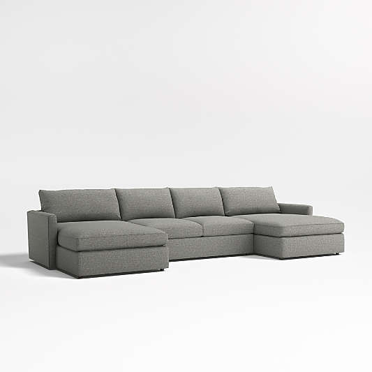 Lounge 3-Piece U-Shaped Sectional Sofa with Left-Arm Storage Chaise