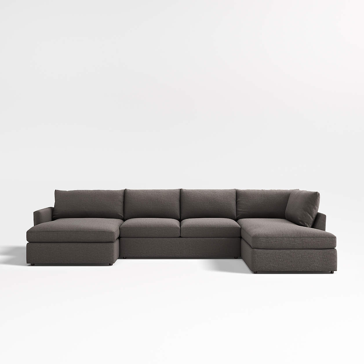 Lounge 3Piece UShaped Sectional Sofa with LeftArm Chaise + Reviews