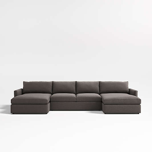 Lounge 3-Piece U-Shaped Sectional Sofa with Right-Arm Storage Chaise