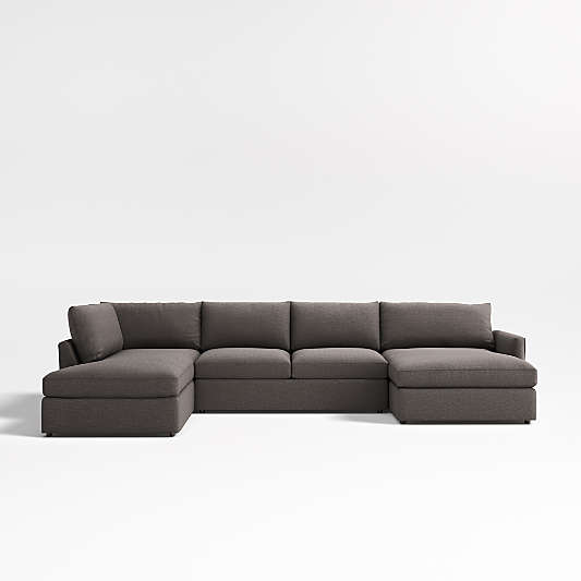 Lounge 3-Piece U-Shaped Sectional Sofa with Left-Arm Corner Bumper